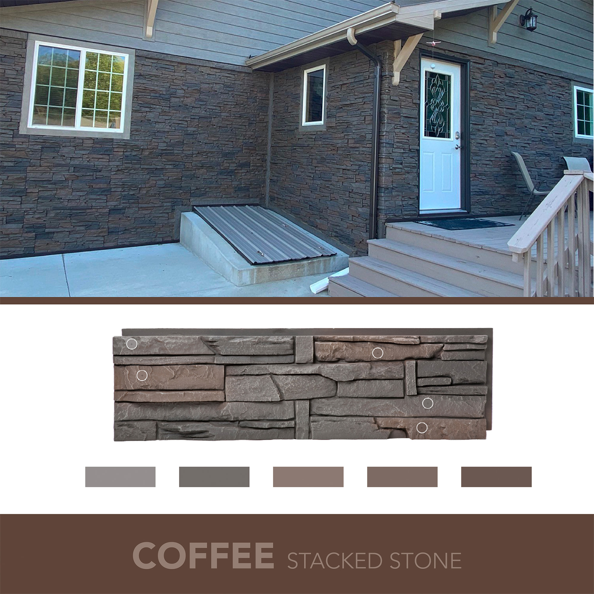 GenStone Coffee Stacked Stone