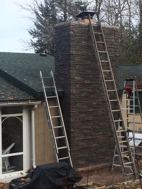 DIY home exterior chimney