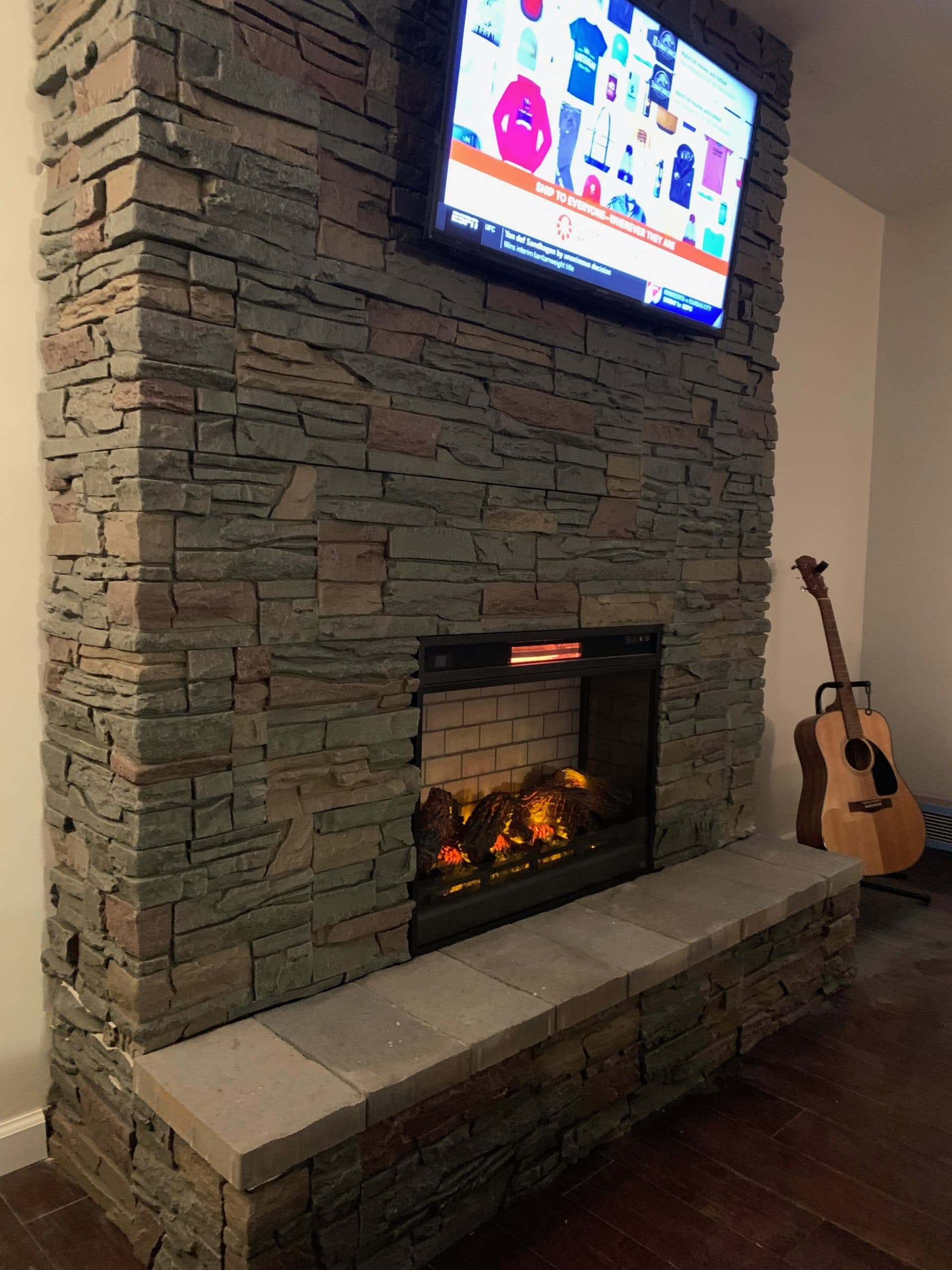 Keystone TV Above the Fireplace Design Ideas