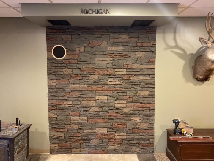 Stratford stone veneer DIY accent wall