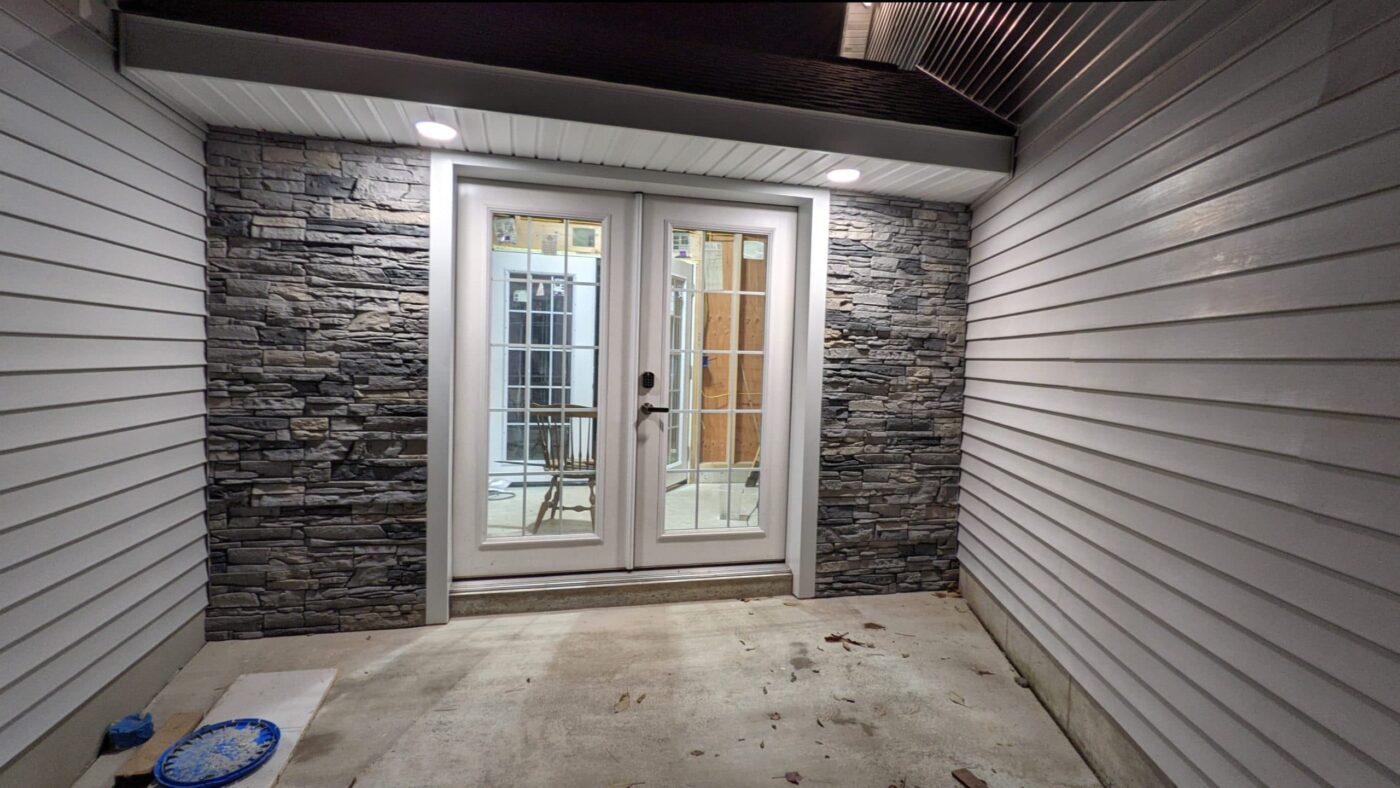 Northern Slate DIY front door and garage wainscoting