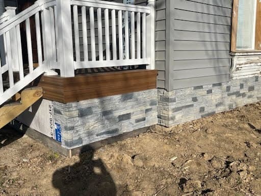 Northern Slate stone veneer DIY home skirting