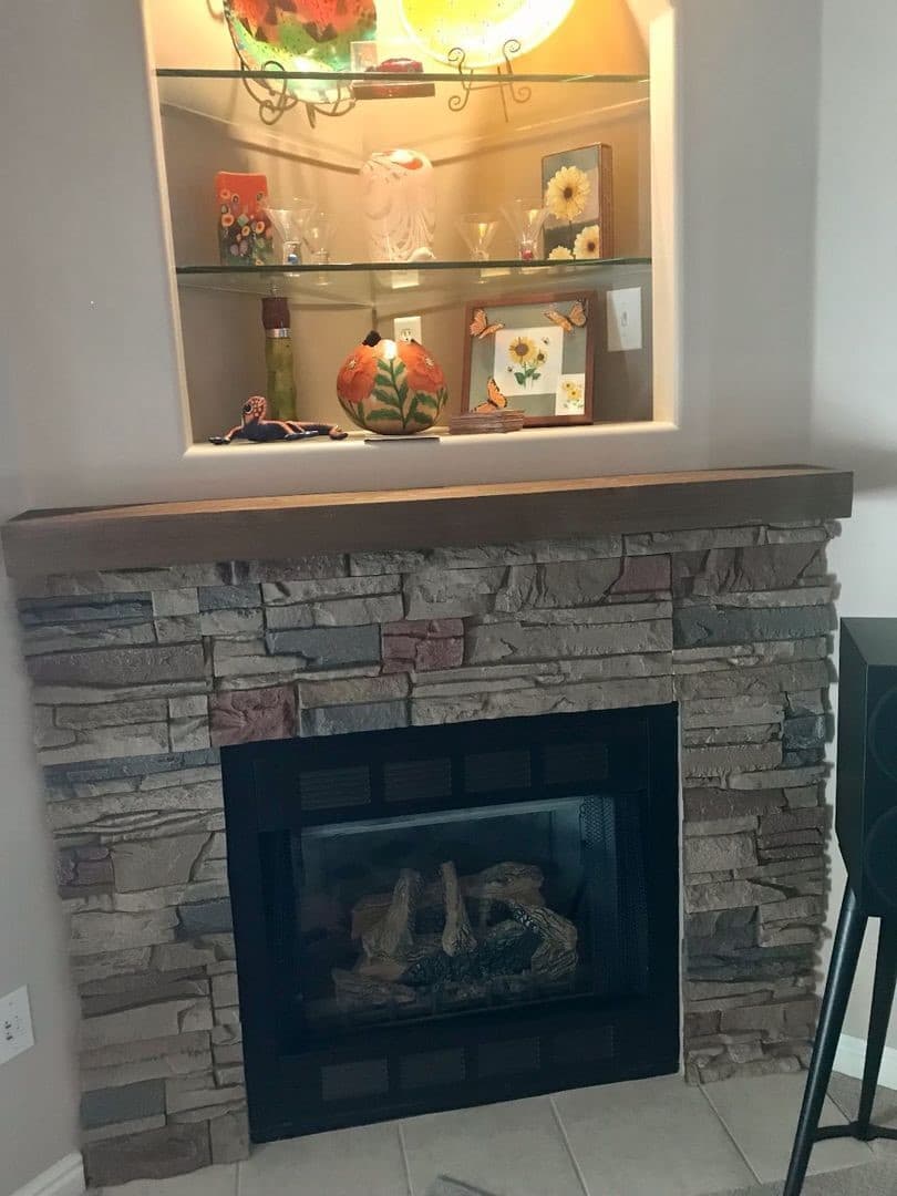 Keystone easy DIY fireplace surround