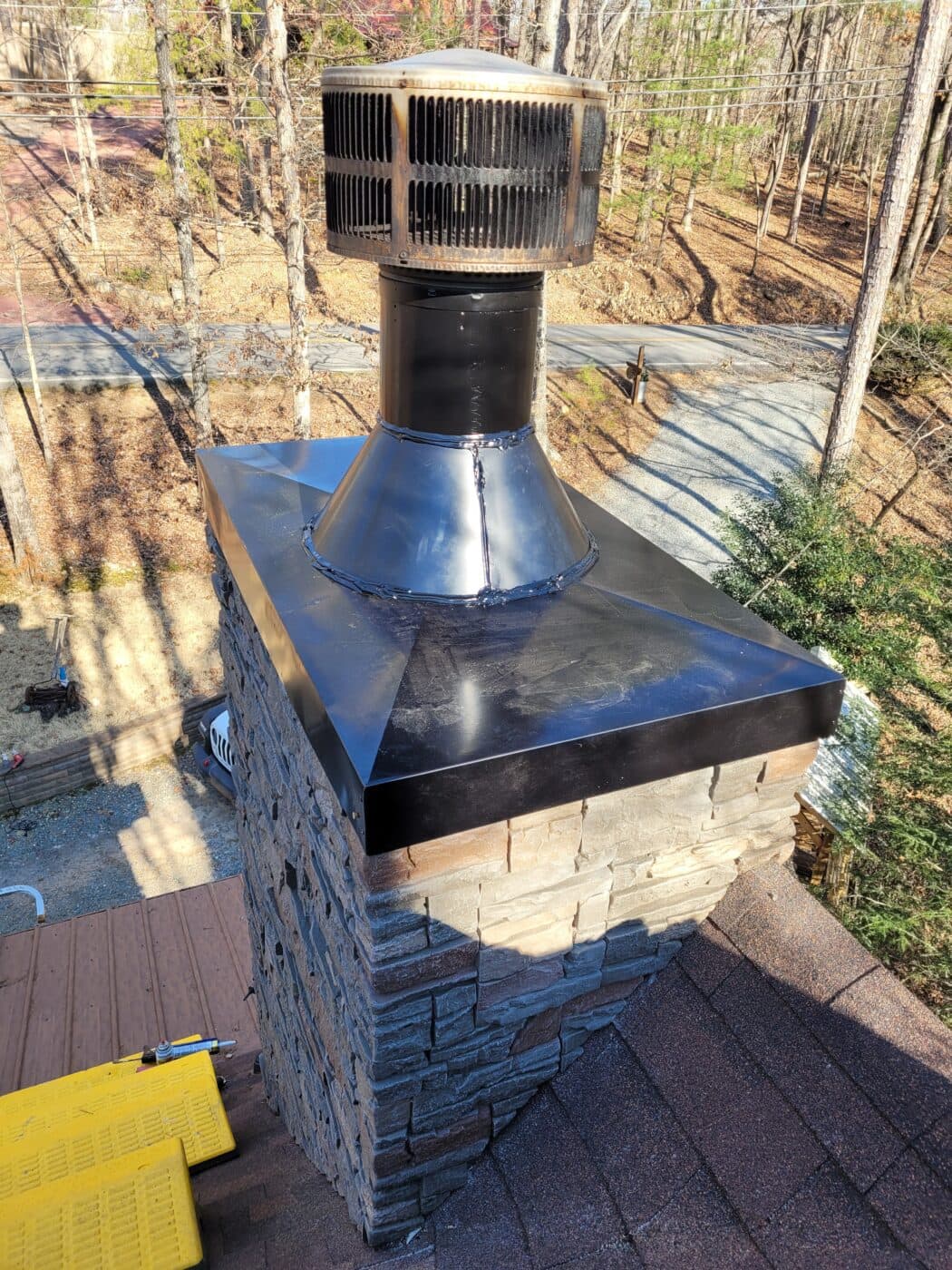 DIY exterior chimney