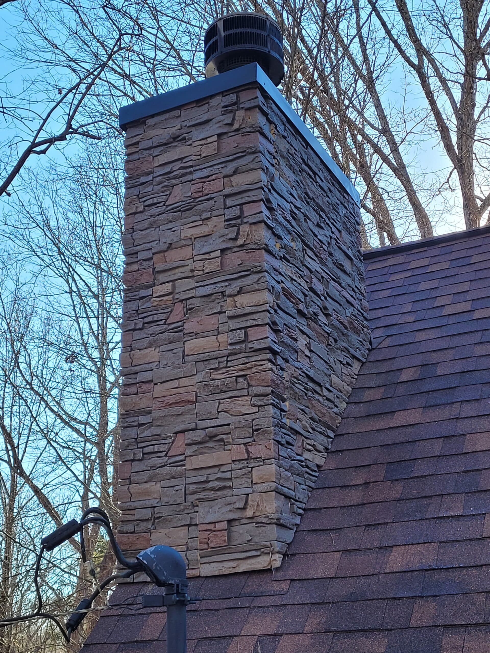 Kenai DIY exterior chimney