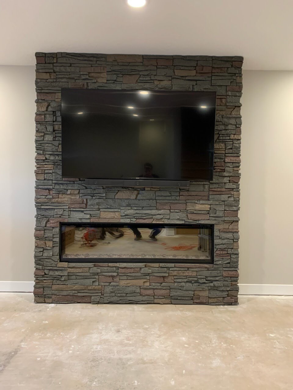 Keystone DIY TV wall fireplace surround