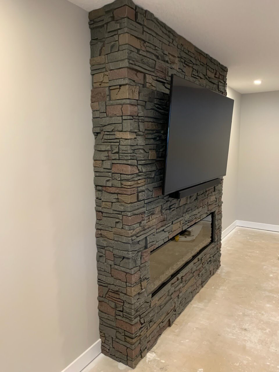 Todd's DIY TV wall fireplace surround