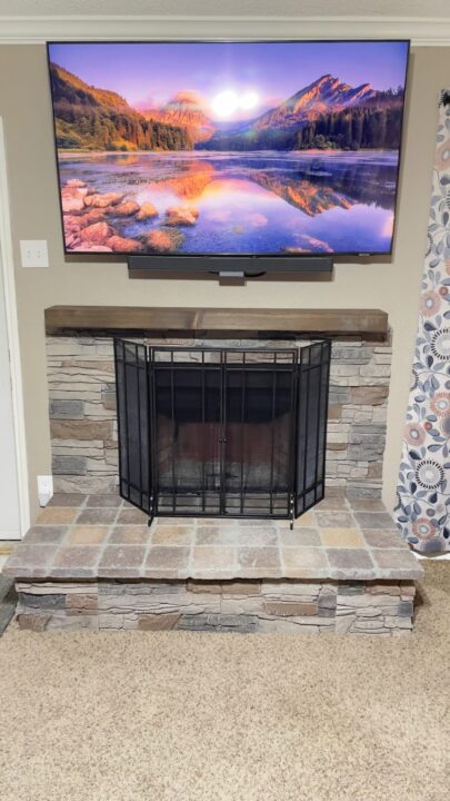 Desert Sunrise fireplace surround and hearth