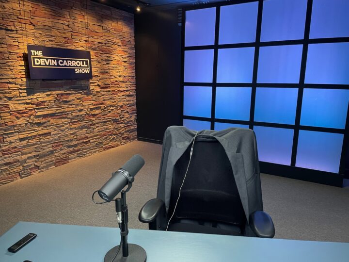 Desert Sunrise radio show accent wall