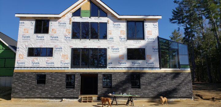 A ground floor siding project using our Iron Ore Stacked Stone panels.