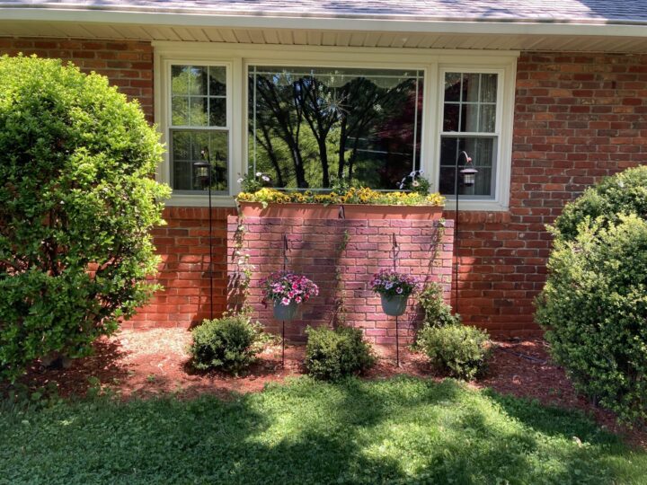 Multi Color brick exterior wall