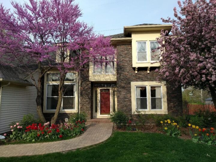 Stratford faux stone DIY home siding transformation