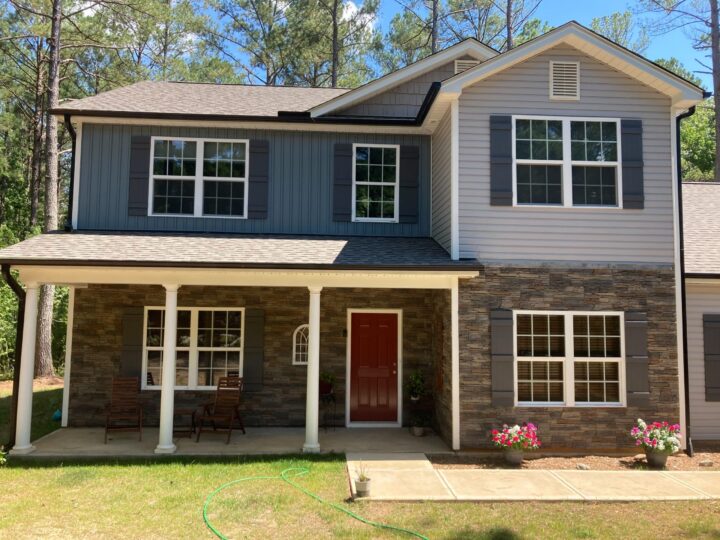 After Kenai Faux Stone First Story Siding