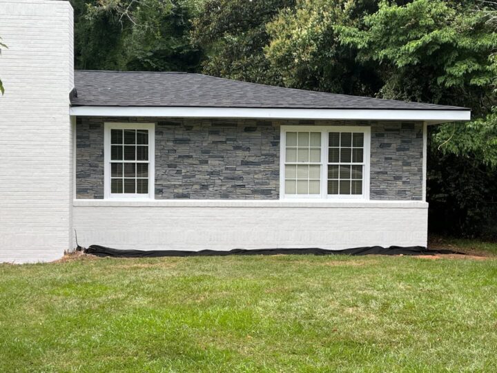 Northern Slate Faux Stone Over Wood Siding