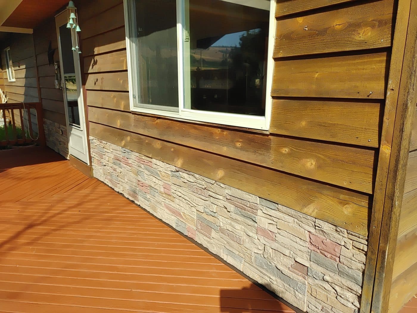 Faux Stone Front Deck Skirting