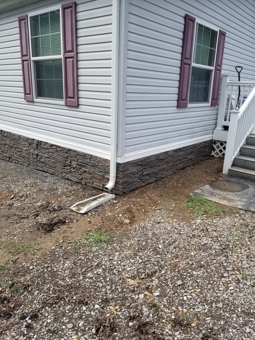 After Faux Stone Foundation Transformation