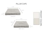 Arctic Smoke Stacked Stone System - Pillar Caps