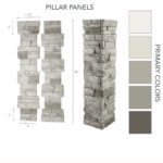 Arctic Smoke Stacked Stone System - Pillar Panels
