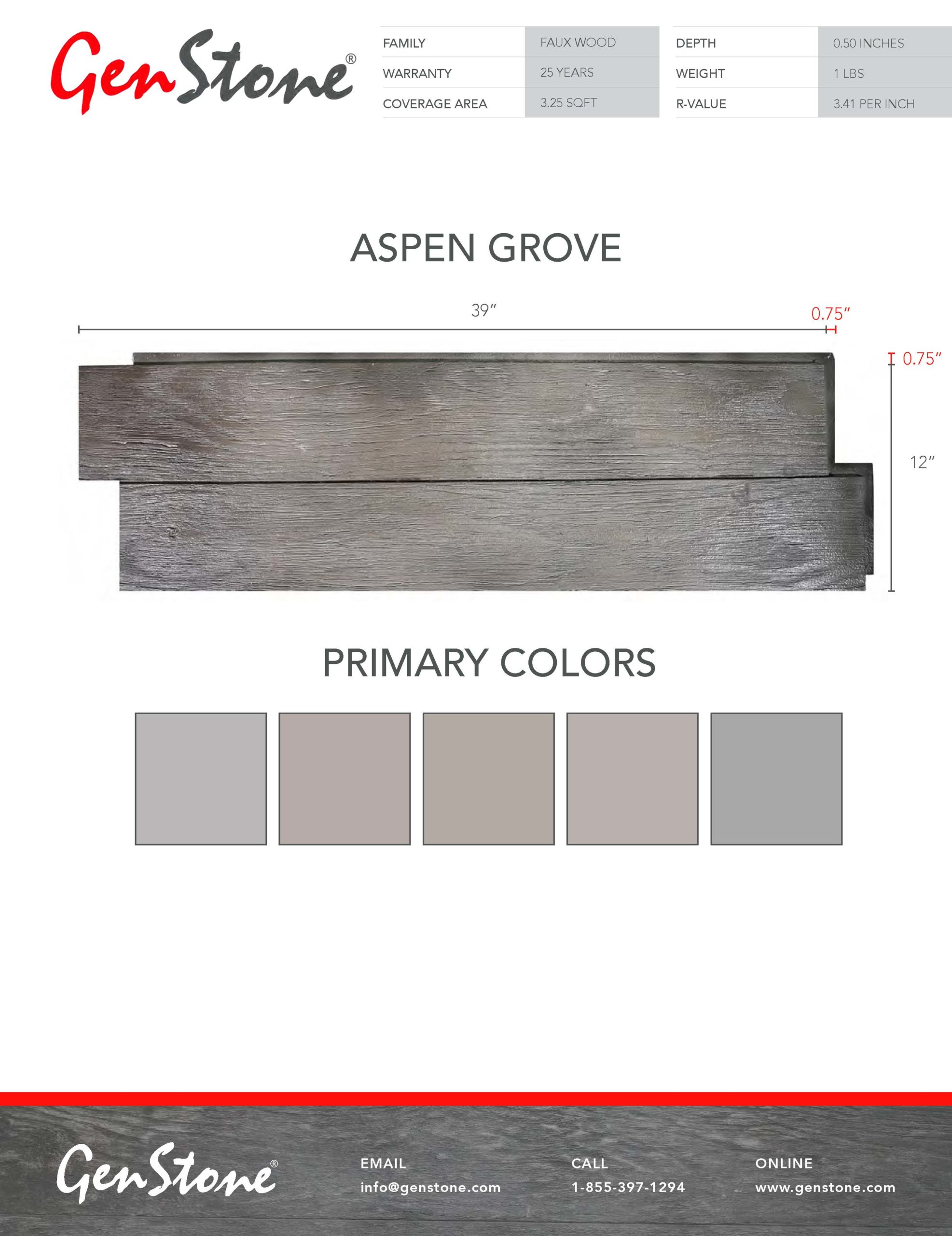 Aspen Grove Faux Wood Wall System