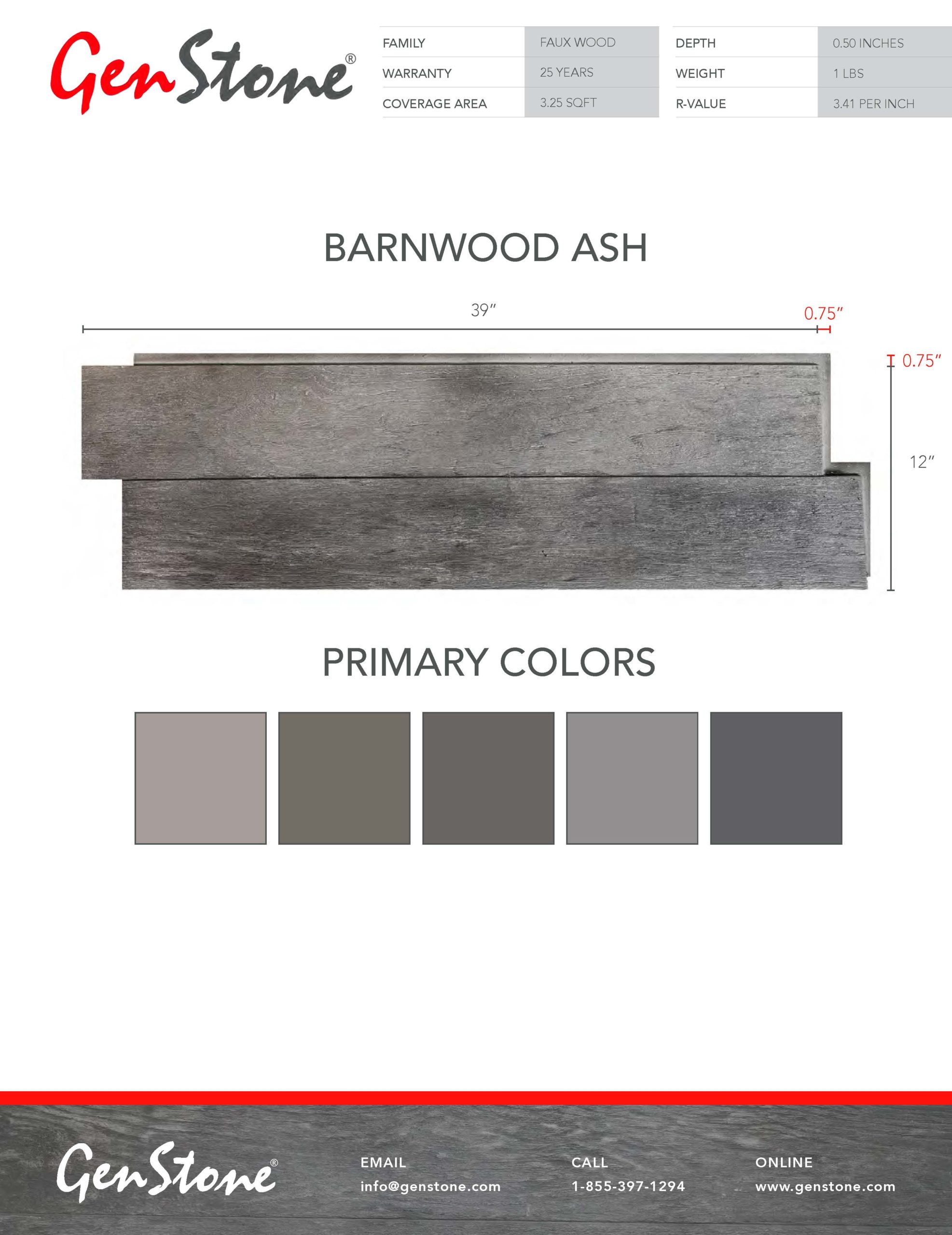 Barnwood Ash Faux Wood Wall System