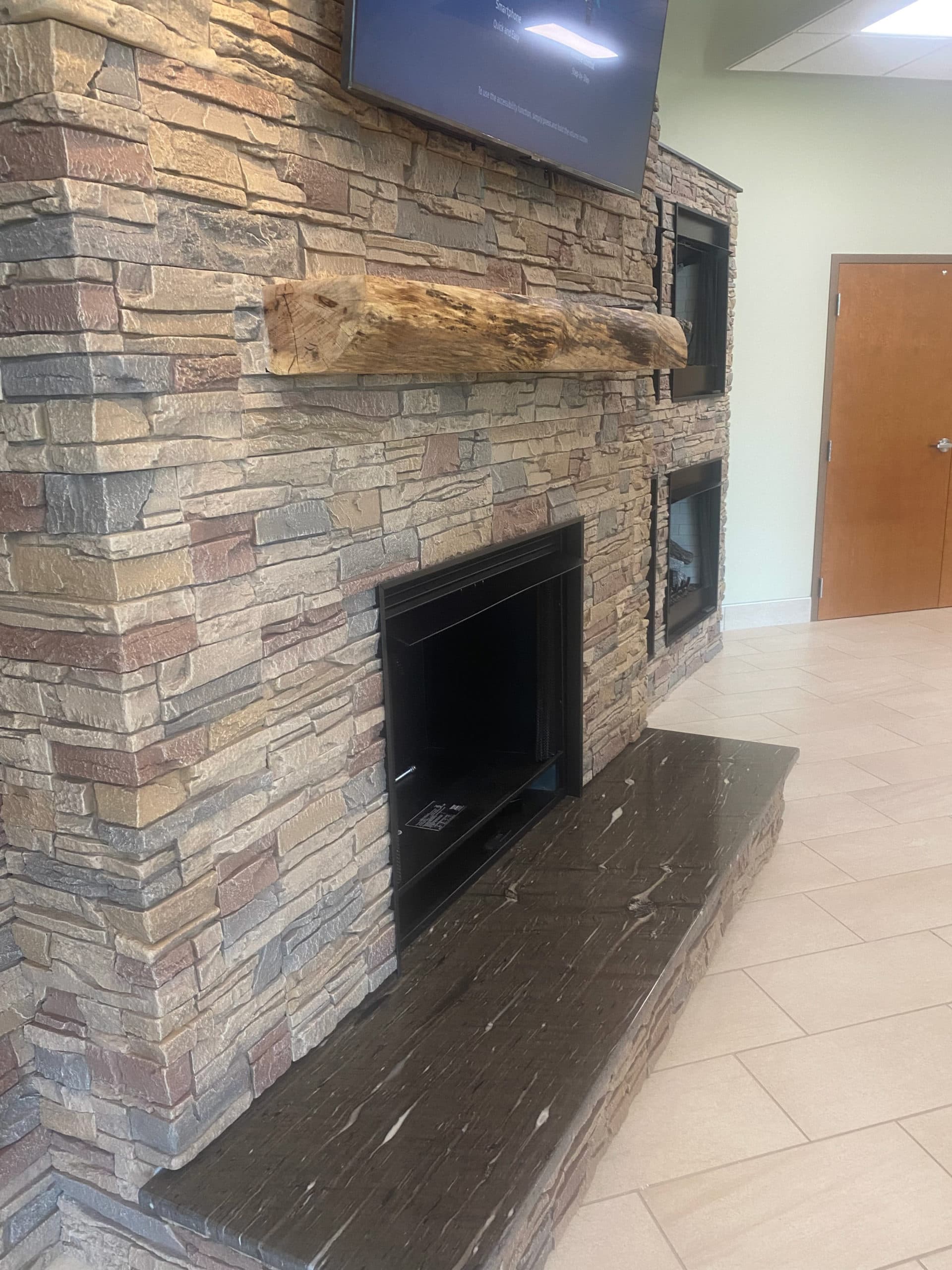 Faux Stone Electric Fireplace Showroom