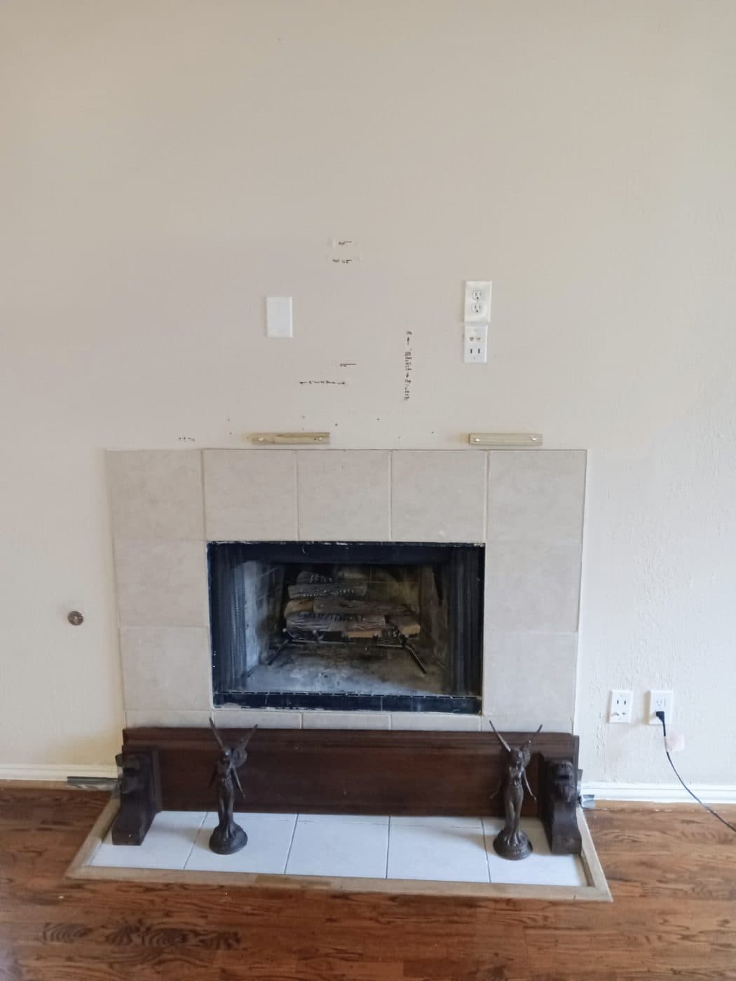 Before installing a faux stone fireplace surround