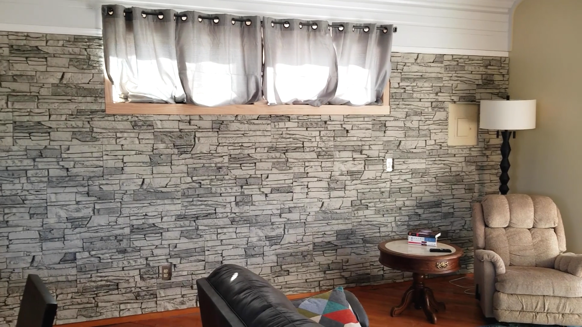 Arctic Smoke Stacked Stone DIY Accent Wall Project