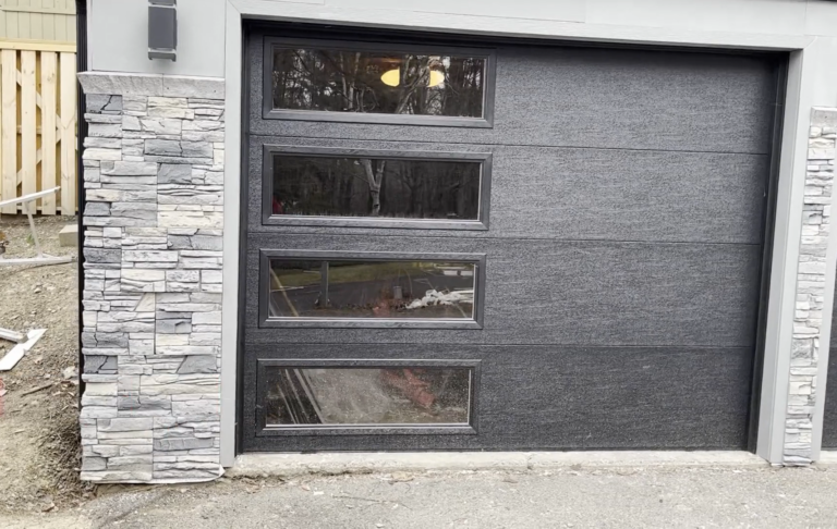 DIY Northern Slate Stone Veneer Garage Wainscoting
