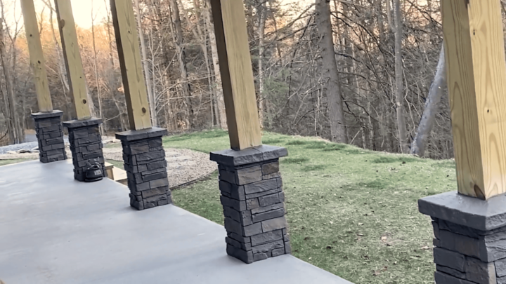 Stratford Faux Stone Front Porch Pillars