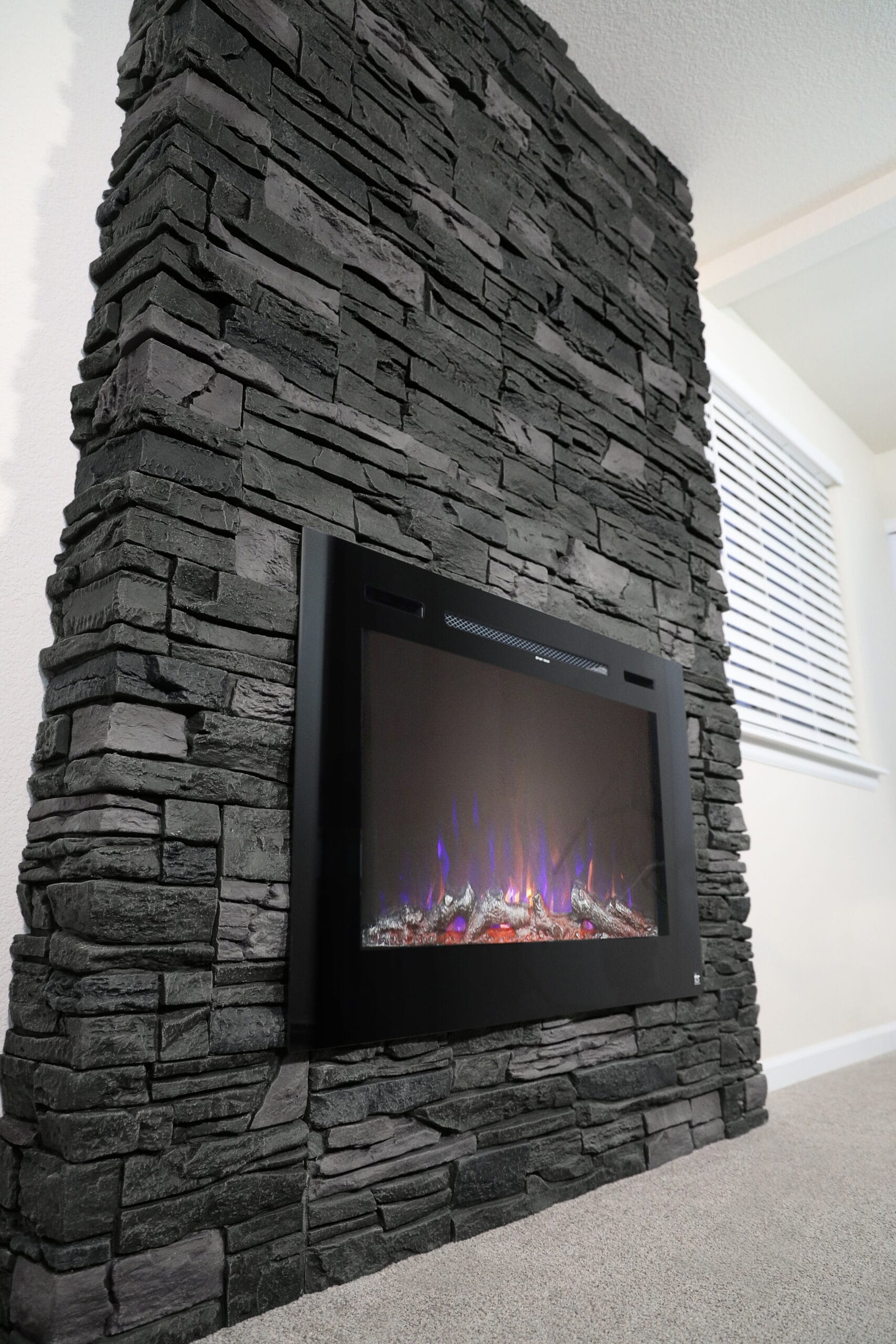 Iron Ore Shaffer Fireplace Kit - Left View
