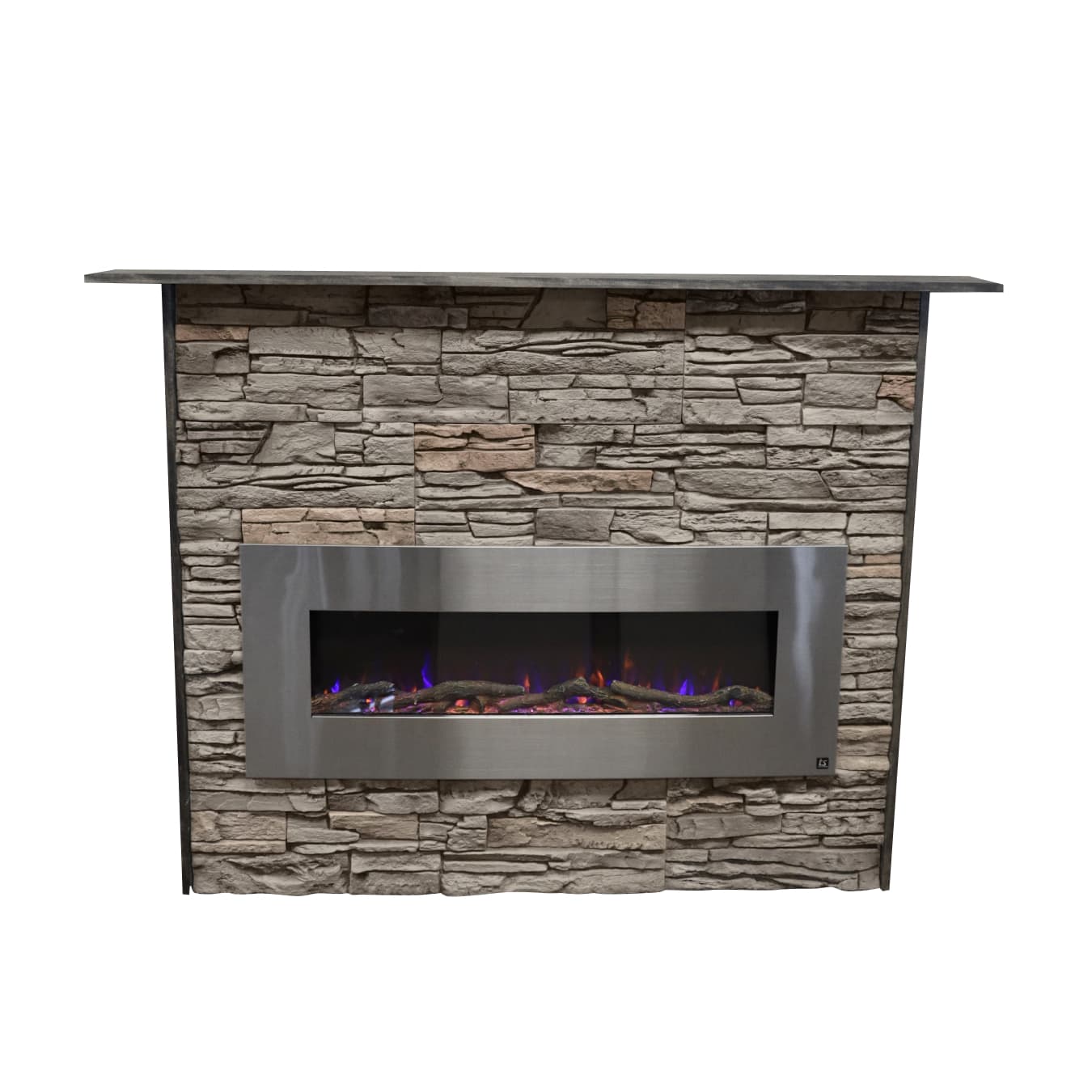 Bradford Fireplace Kit GenStone + Electric Fireplace GenStone