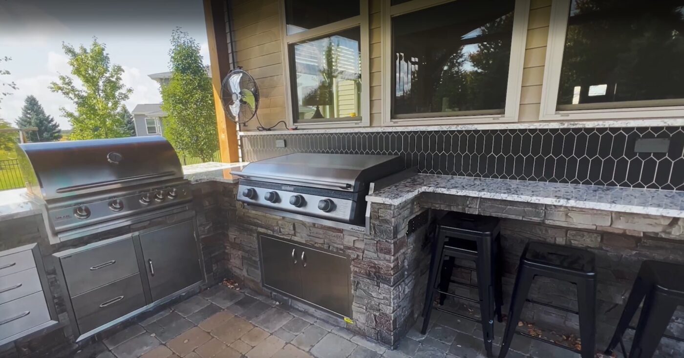 A DIY Outdoor Kitchen Idea using Kenai Stacked Stone panels