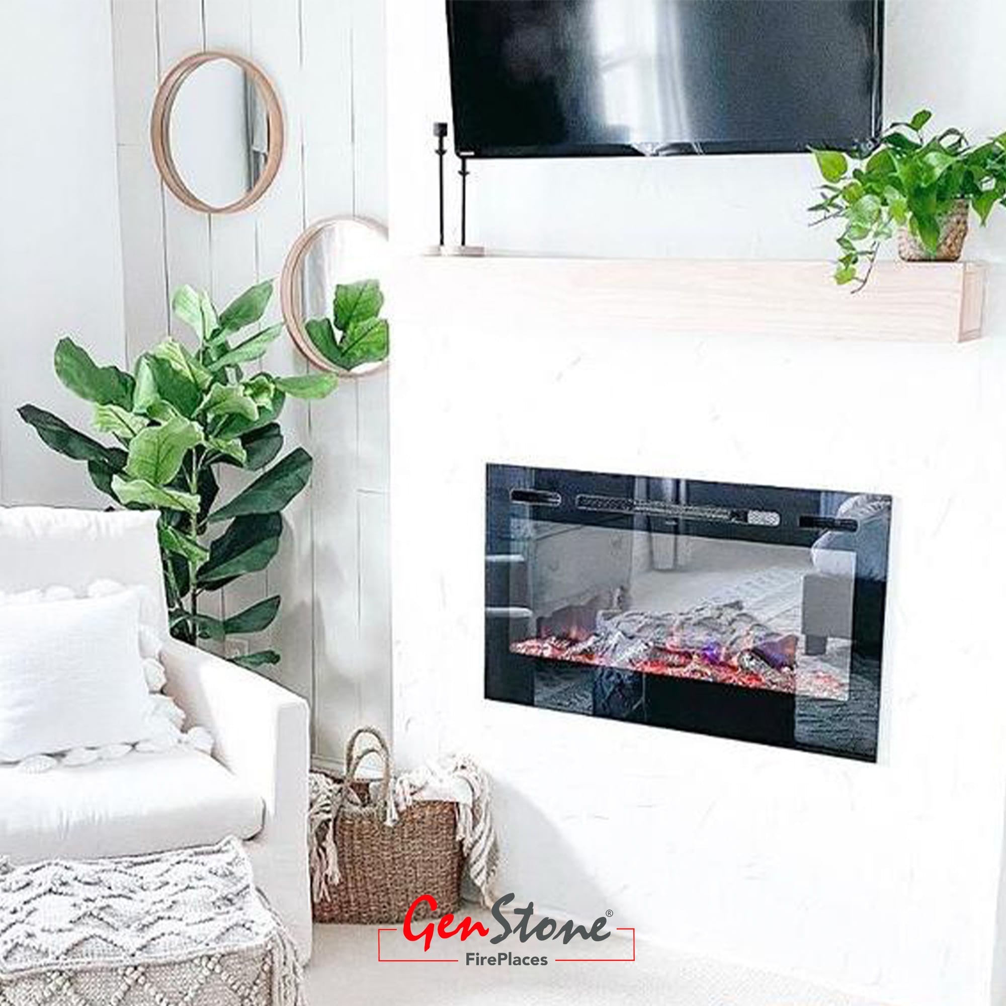 Bradford 36" Electric Fireplace GenStone