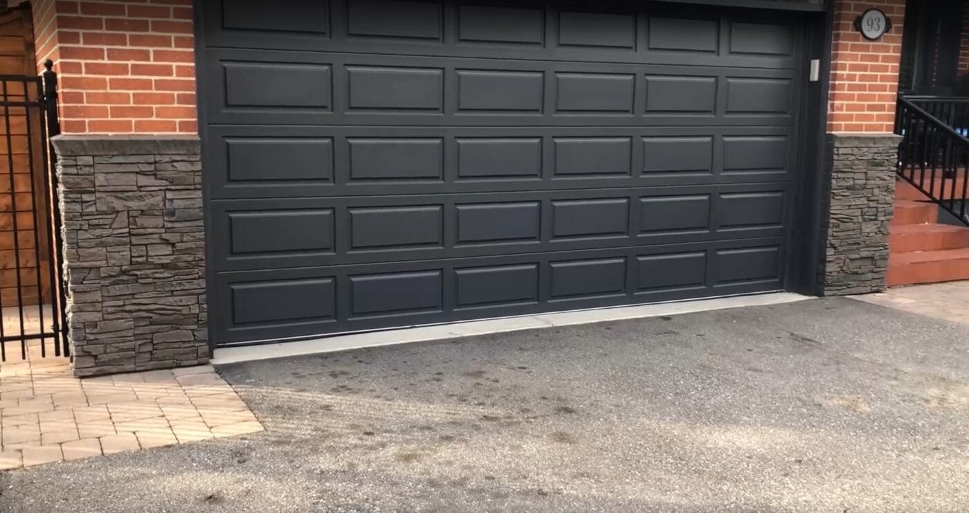 A garage wainscoting project that uses GenStone's Coffee Stone Veneer panels.