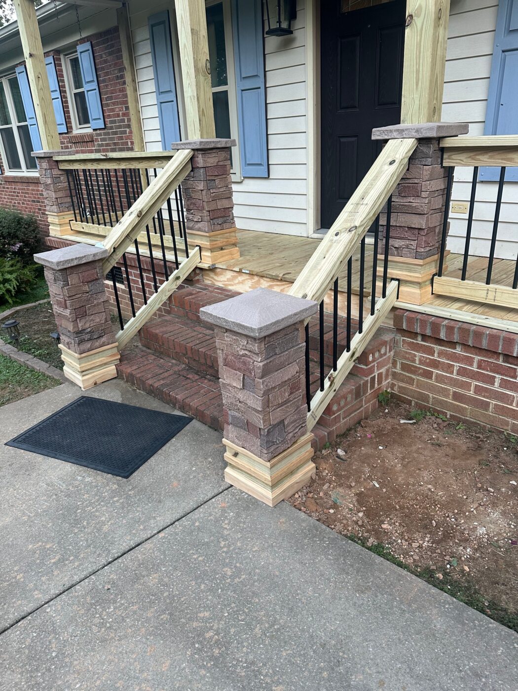 Walters Stone Porch Pillars Entry