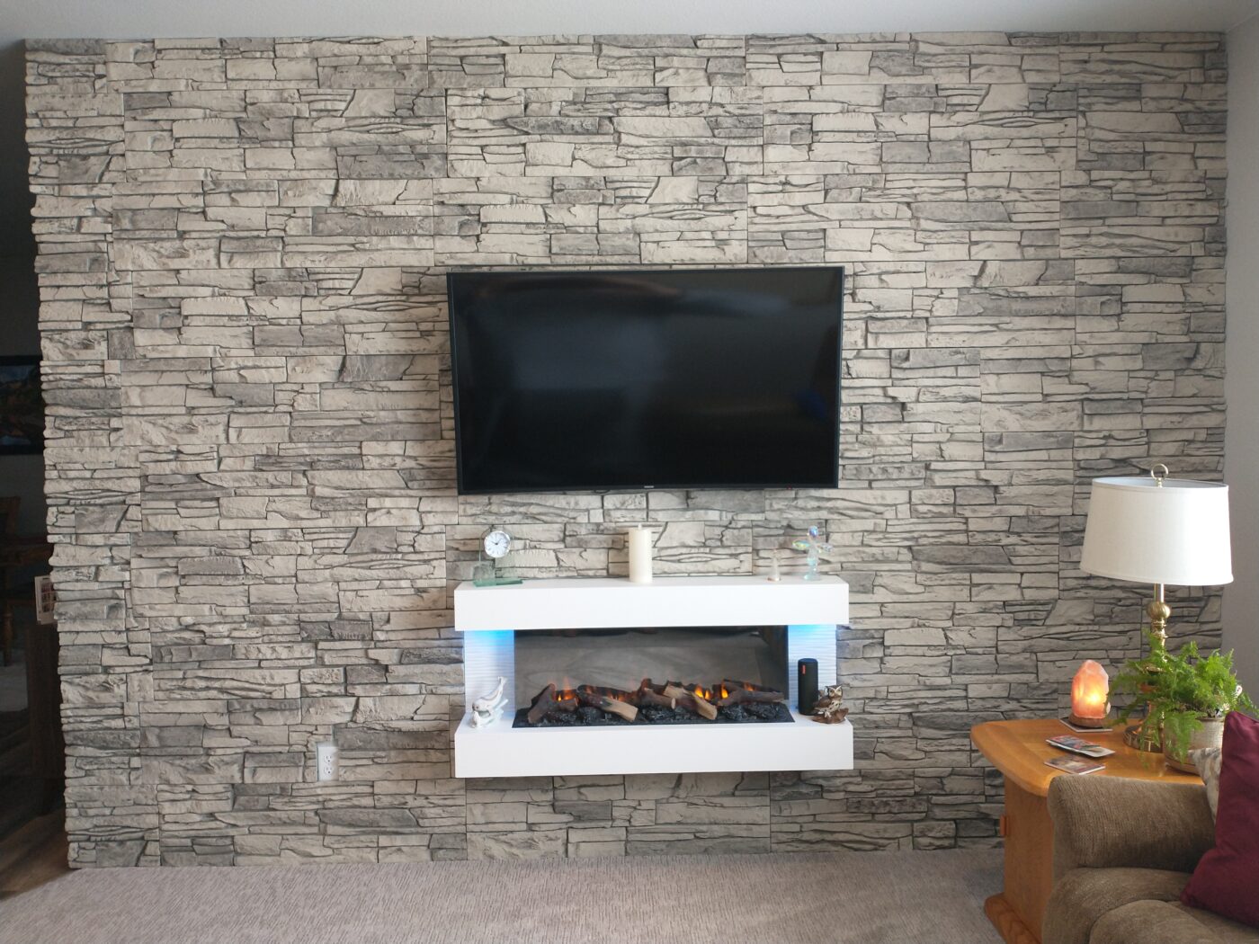 Mike's light gray accent wall