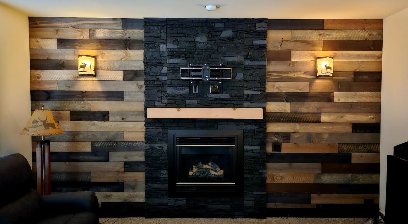 Stewart's Black Stone Fireplace