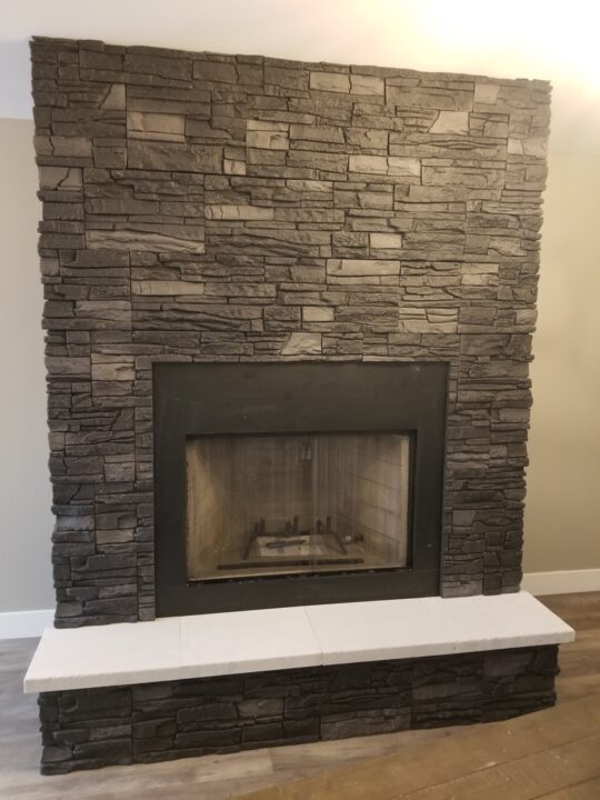 Brian’s Black Slate Fireplace