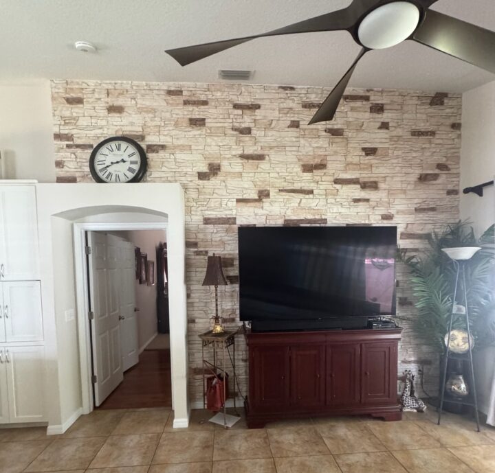 Jill’s Faux Rock Accent Wall