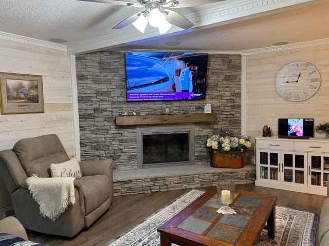 Jon’s Imitation Slate Fireplace Surround