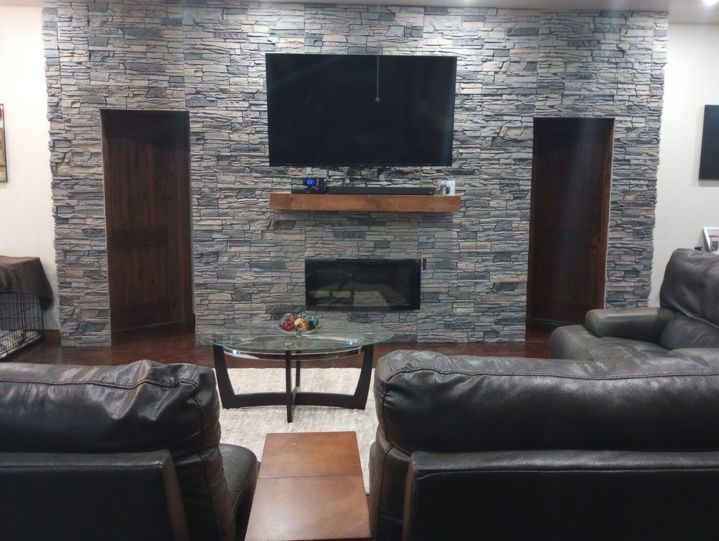 Madge's Gray Stone Accent Wall