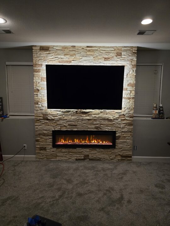 Michael’s Light Brown Fireplace