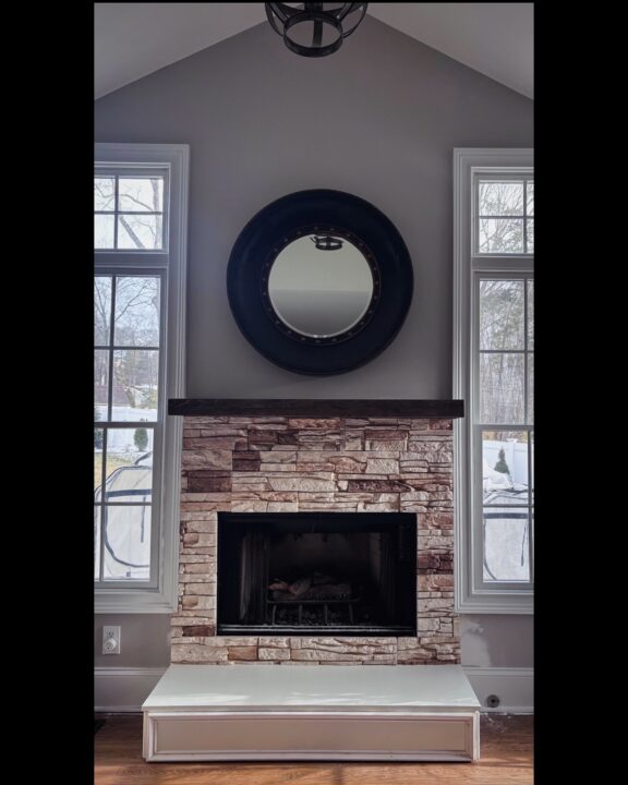 Shorty’s Light Stone Fireplace
