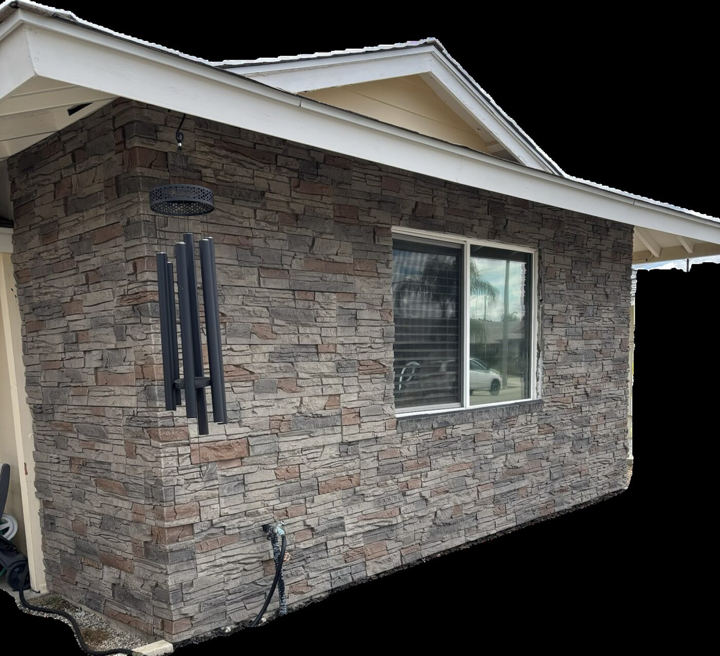 This home's exterior was upgraded with GenStone's Kenai Faux Stone Wall Panels.