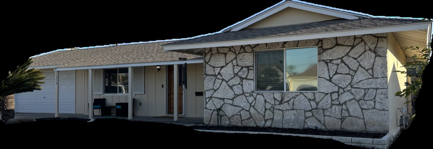 Before this home's exterior was upgraded with GenStone's Kenai Faux Stone Wall Panels.