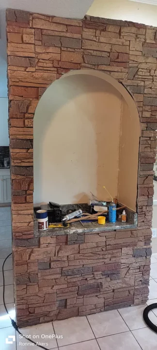 Ronnie’s Desert Sunrise Stone Feature Wall