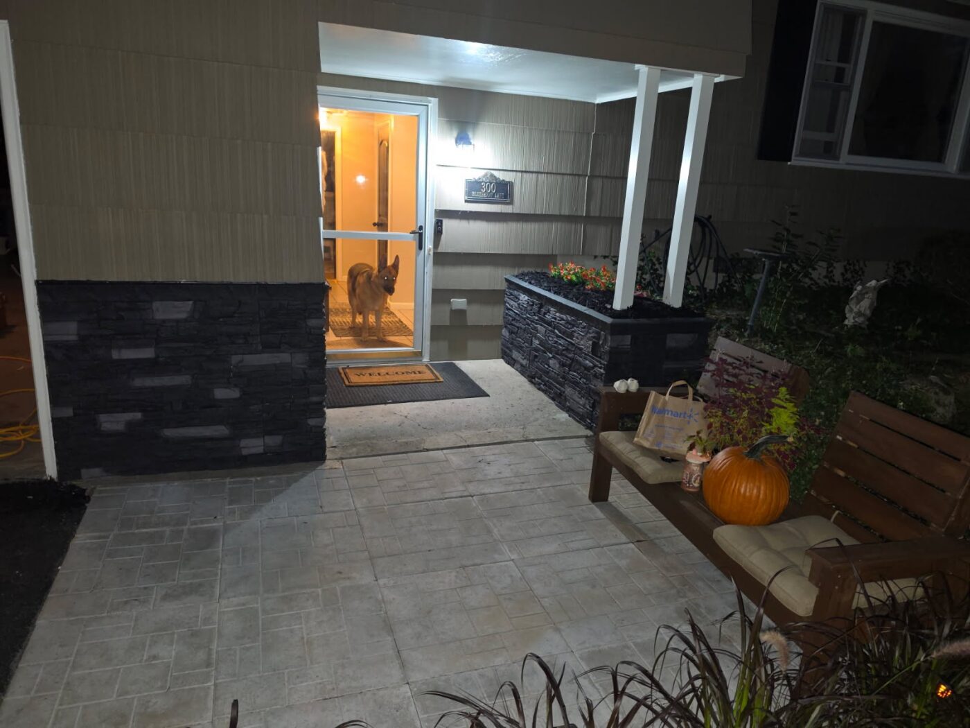 Iron Ore wainscot and garden bed
