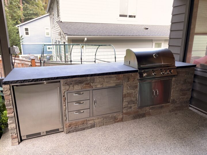 Rohan’s Stacked Stone BBQ Island