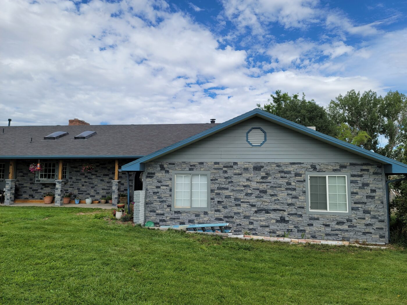 Northern Slate gable wall and porch